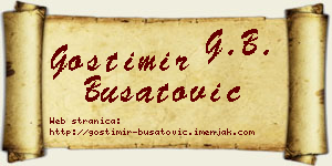 Gostimir Bušatović vizit kartica